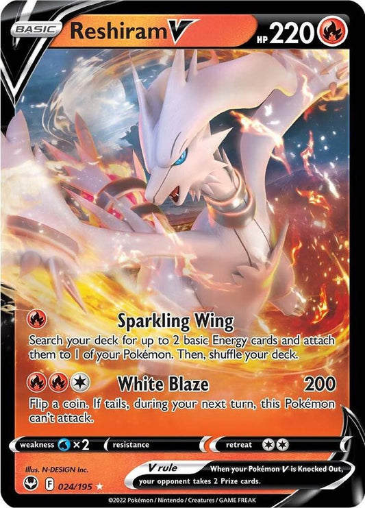 Reshiram V #024/195 – Silver Tempest (English)