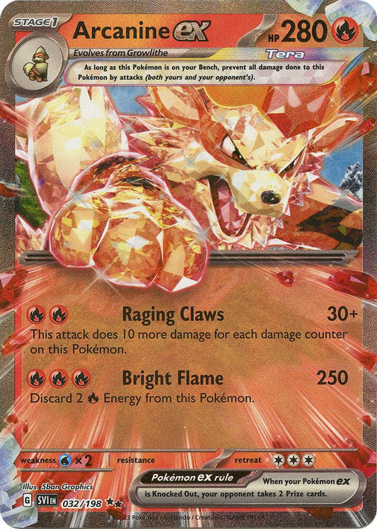 Arcanine EX #032/198 - Scarlet & Violet Base Set (English)